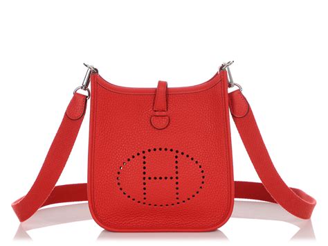 hermes evelyne rouge tomate|Hermès Rouge Tomate Clemence Evelyne 16 TPM Palladium.